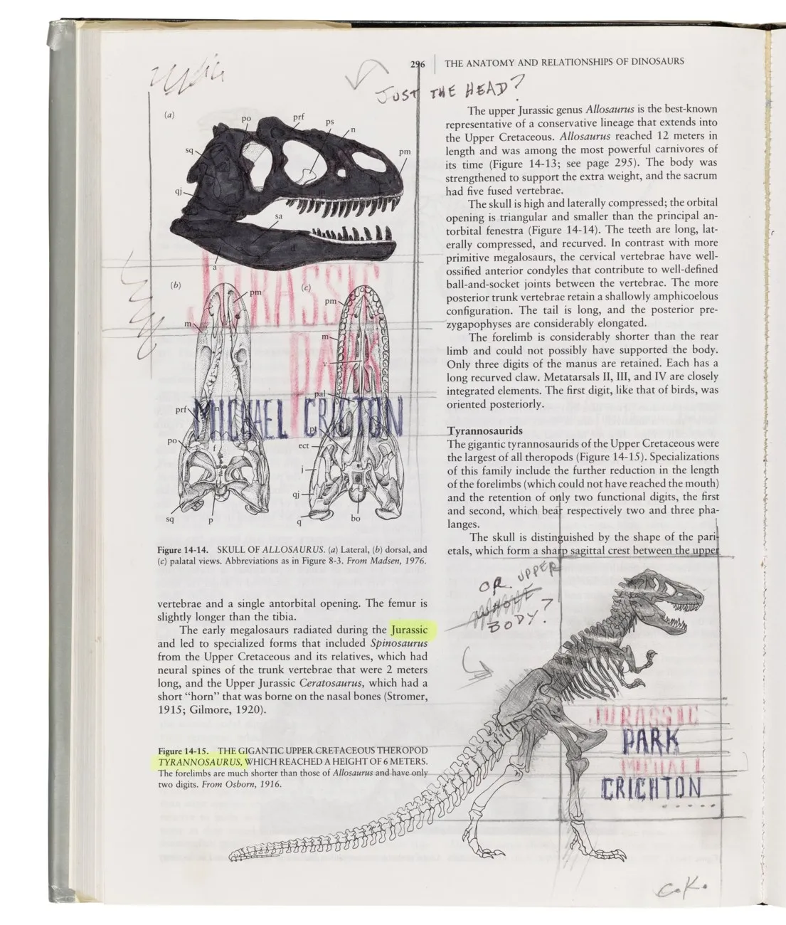 Jurassic Park: original dust-jacket artwork